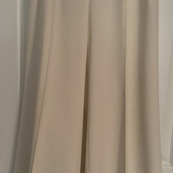 Body by Victoria Vintage Off-white Wide Leg Pant, Fully lined, Size 8 - Picture 3 of 8